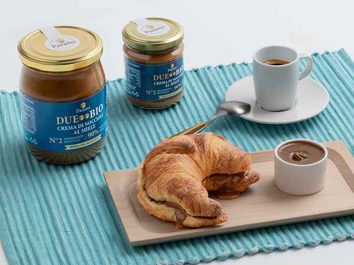 DueBIO - Crema di nocciole spalmabile - farcitura cornetti, brioche