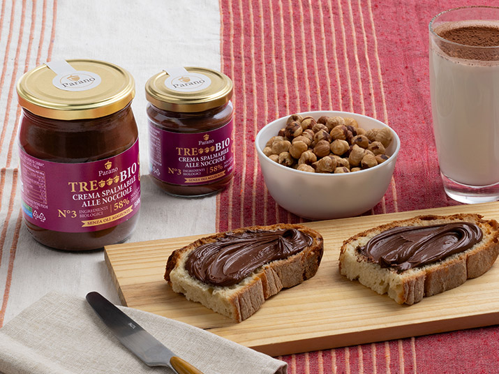 TreBIO - Crema di nocciole spalmabile - merenda pane e TreBIO