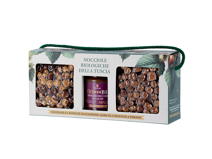 TrisBIO - Box Regalo nocciole e crema di nocciola - Biologico - Parano BIO