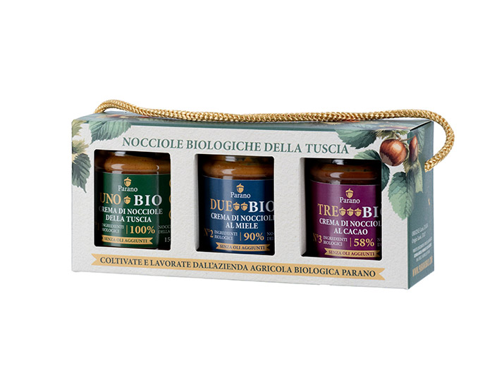 TrisBIO - Box Regalo creme di nocciola - Biologico - Parano BIO