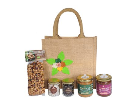 Borsa regalo grande - creme e nocciole