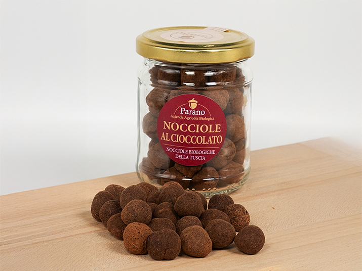 Nocciole BIO ricoperte di cioccolato fondente - Parano